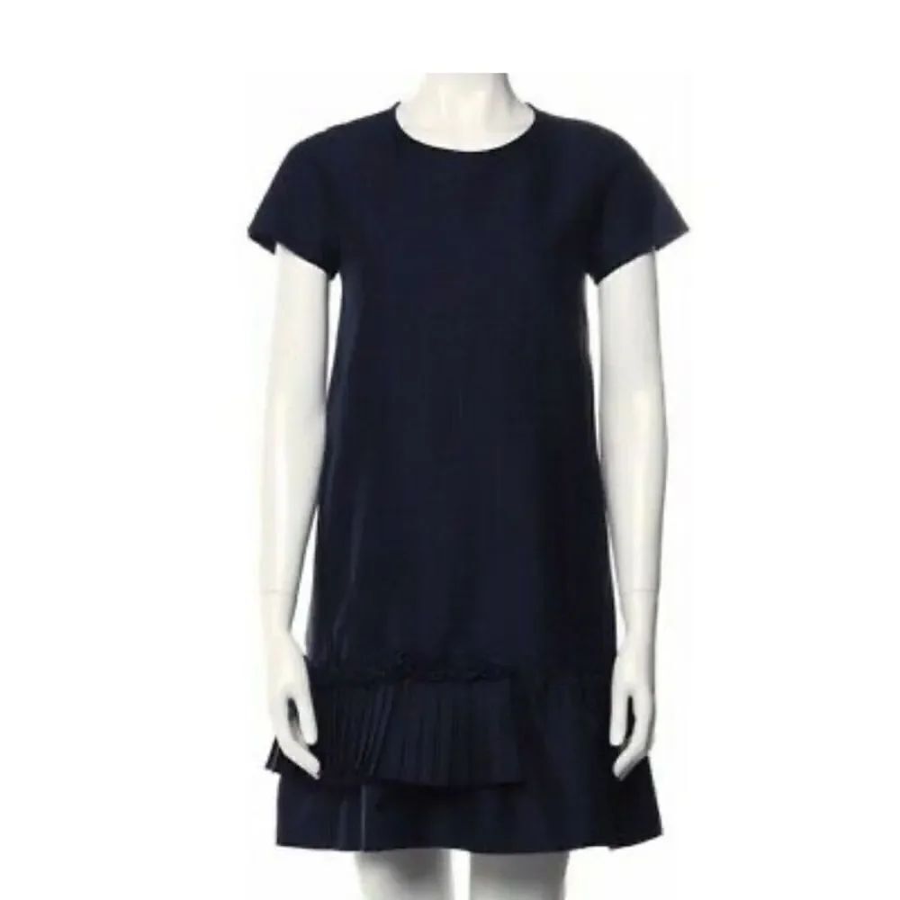 S’ MaxMara Jacquard Pleated Hem Shift Dress